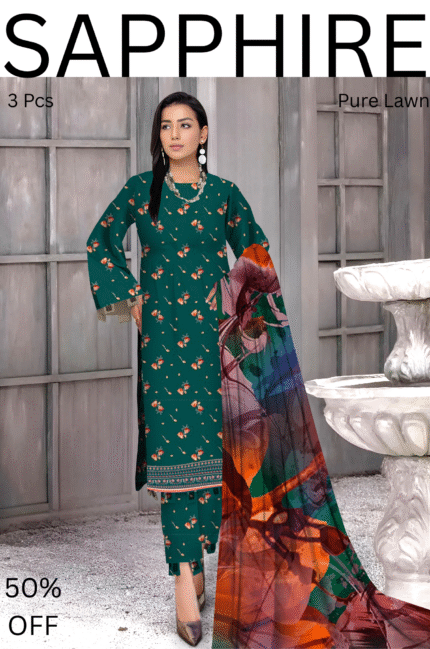 3Pcs Premium Lawn Unstitched LW 516