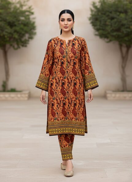 2 Pieces Unstitched  Digital Print Suit LD 832