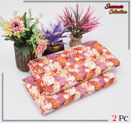 2 Pieces Unstitched  Digital Print Suit LD 844