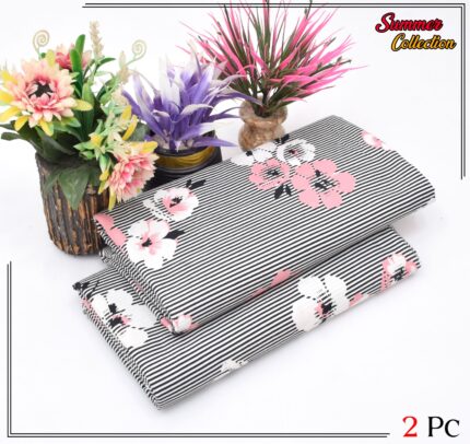 2 Pieces Unstitched  Digital Print Suit LD 850