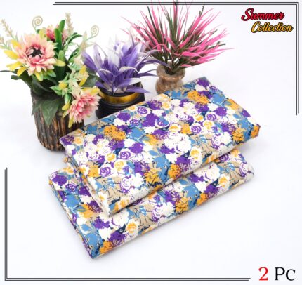 2 Pieces Unstitched  Digital Print Suit LD 855
