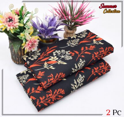 2 Pieces Unstitched  Digital Print Suit LD 857