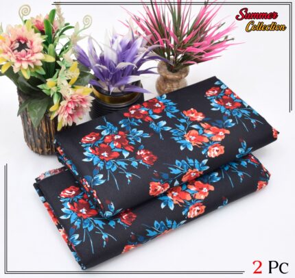 2 Pieces Unstitched  Digital Print Suit LD 859