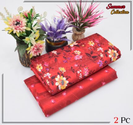 2 Pieces Unstitched  Digital Print Suit LD 864