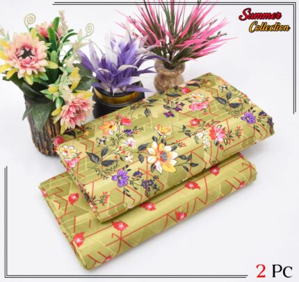 2 Pieces Unstitched  Digital Print Suit LD 865