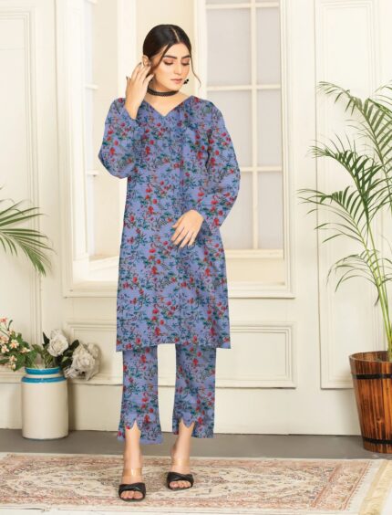 2 Pieces Unstitched  Digital Print Suit LD 872