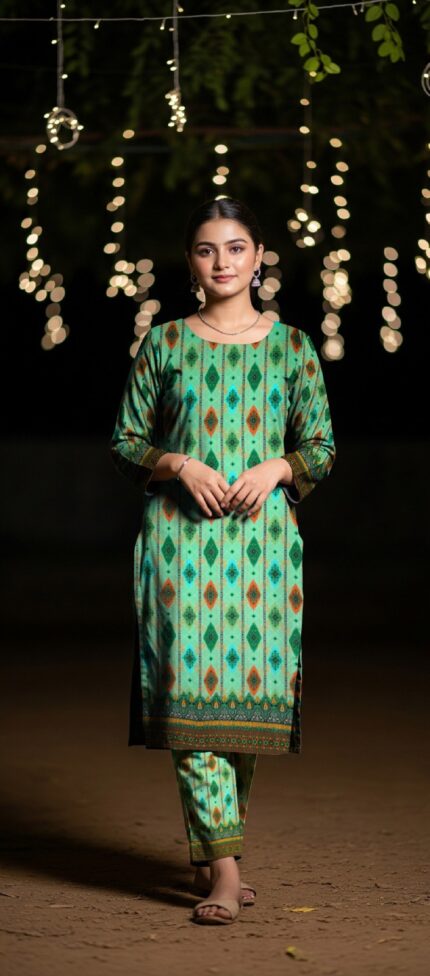 2 Pieces Unstitched  Digital Print Suit LD 873