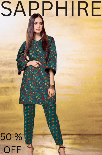 2 Pieces Unstitched  Digital Print Suit LD 802