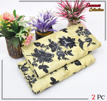 2 Pieces Unstitched  Digital Print Suit LD 841