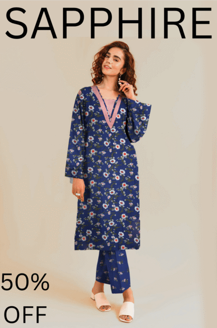 2 Pieces Unstitched  Digital Print Suit LD 860