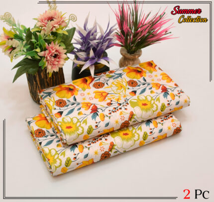 2 Pieces Unstitched  Digital Print Suit LD 869