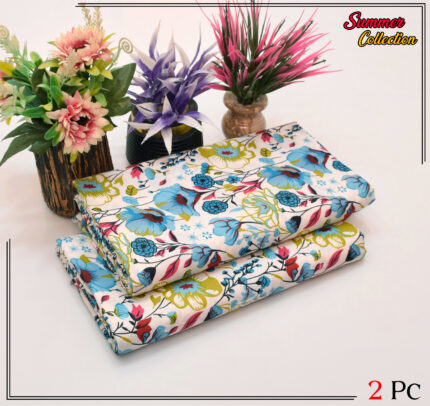 2 Pieces Unstitched  Digital Print Suit LD 870
