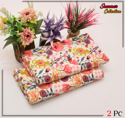 2 Pieces Unstitched  Digital Print Suit LD 873