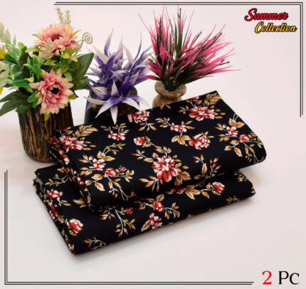 2 Pieces Unstitched  Digital Print Suit LD 874