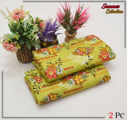 2 Pieces Unstitched  Digital Print Suit LD 876