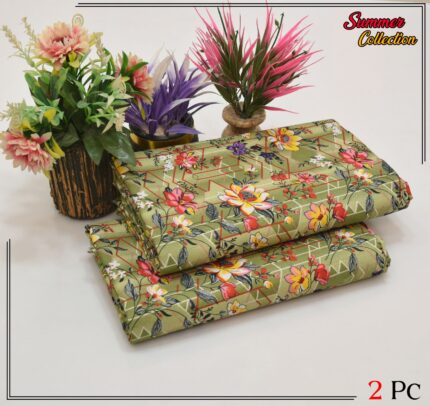 2 Pieces Unstitched  Digital Print Suit LD 882