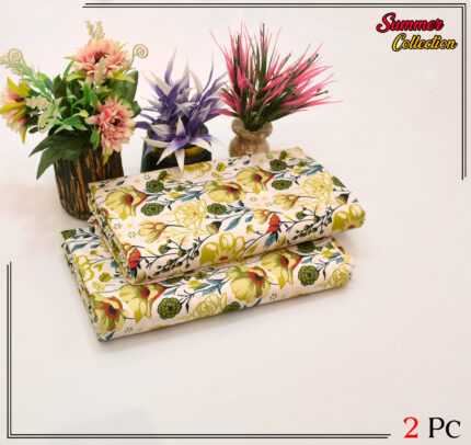 2 Pieces Unstitched  Digital Print Suit LD 886