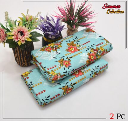 2 Pieces Unstitched  Digital Print Suit LD 889
