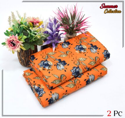 2 Pieces Unstitched  Digital Print Suit LD 872