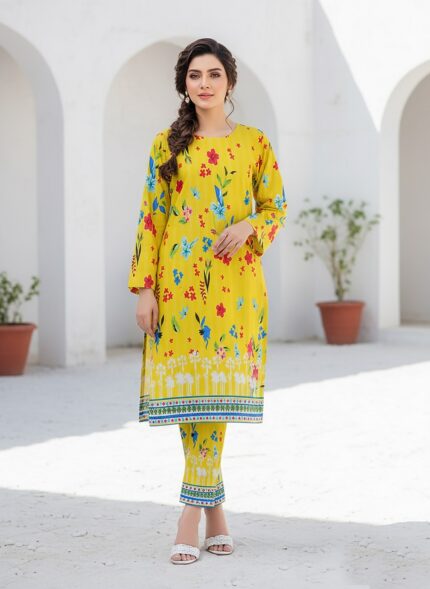 2 Pieces Unstitched  Digital Print Suit LD 793