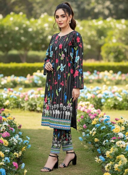 2 Pieces Unstitched  Digital Print Suit LD 794