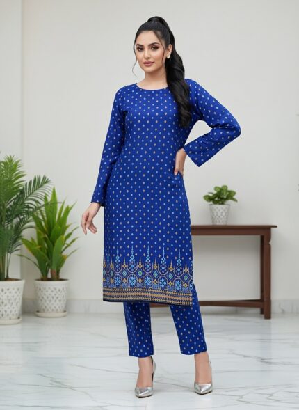 2 Pieces Unstitched  Digital Print Suit LD 796