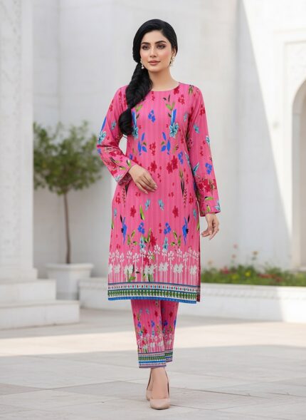 2 Pieces Unstitched  Digital Print Suit LD 798