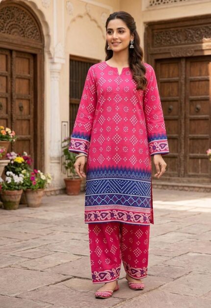 2-Pcs Unstitched Digital Print Suit SS 12