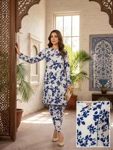 2-Pcs Unstitched Digital Print Suit SS 15