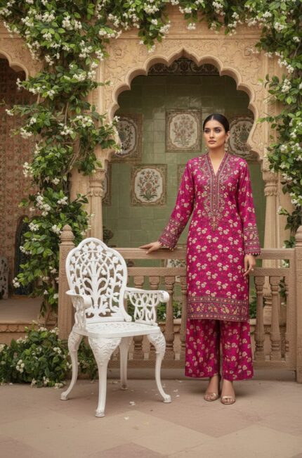 2-Pcs Unstitched Digital Print Suit SS 49